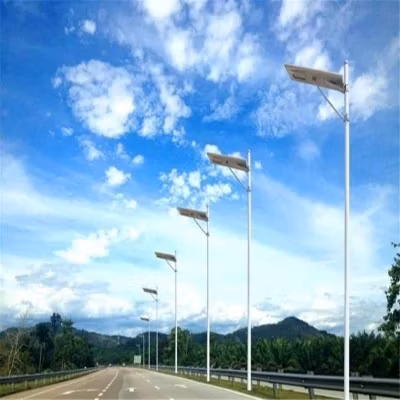 CE RoHS 인증 고전력 30W 40W 60W 70W 80W 100W 120W 조명 기구 LED 태양광 가로등 실외 조명(HDG 극 포함)